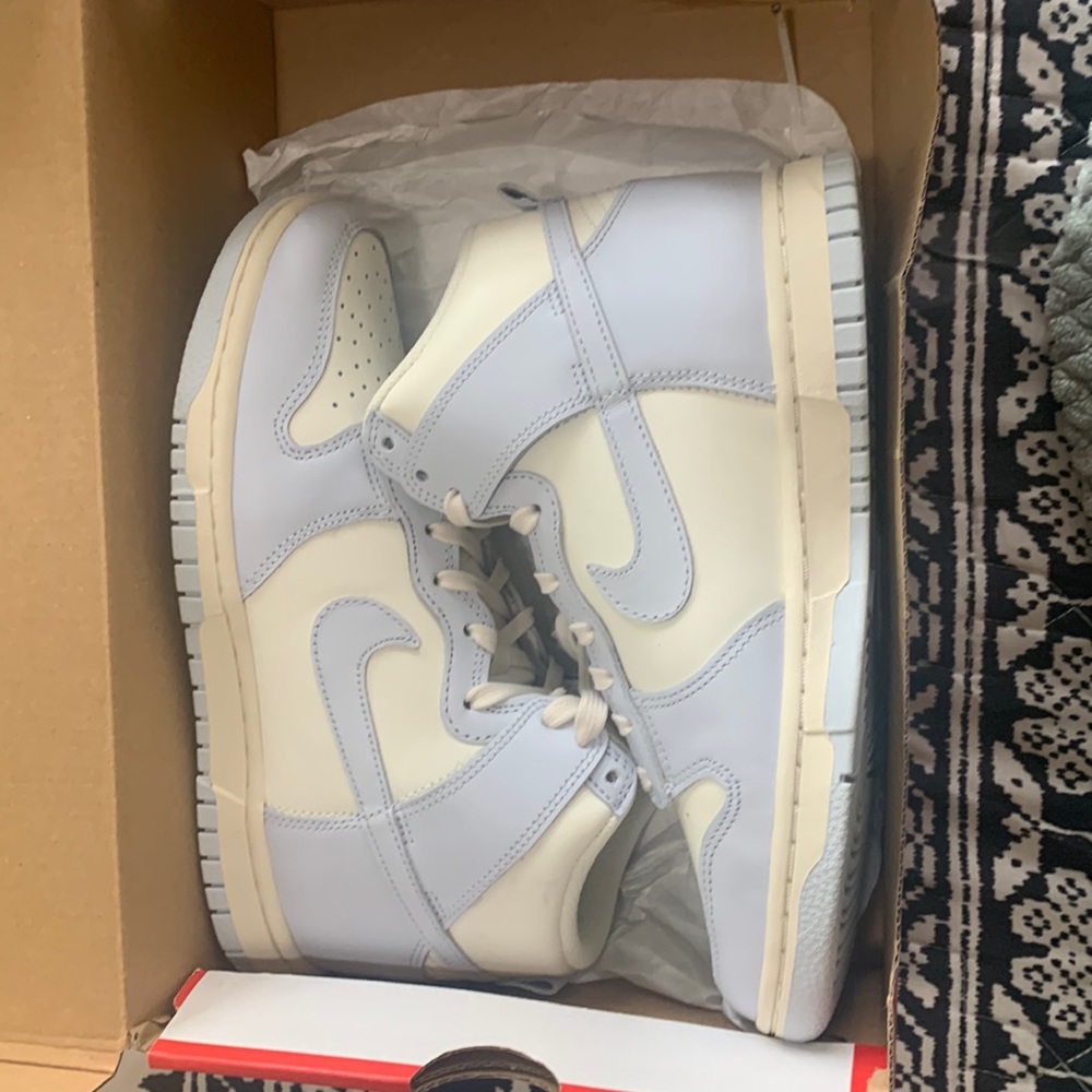 Nike size 6 high top football grey dunks, farfetch purchase